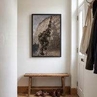 Pointe du Hoc framed print hanging in a home interior