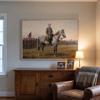 Robert E. Lee on Traveller framed print hanging in a home interior