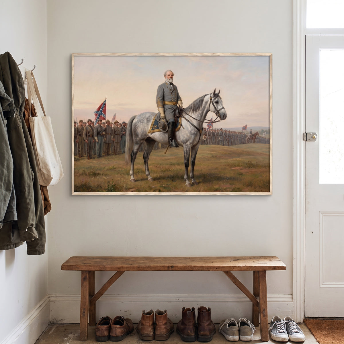 Robert E. Lee on Traveller framed print hanging in a home interior