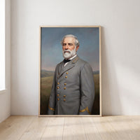Robert E. Lee — Portrait framed print leaning against a wall