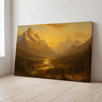 Rocky Mountains in the Distance canvas print leaning against a wall