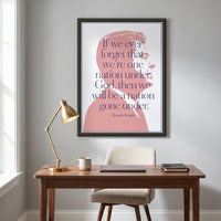 Ronald Reagan — One Nation Under God framed print hanging in a home interior