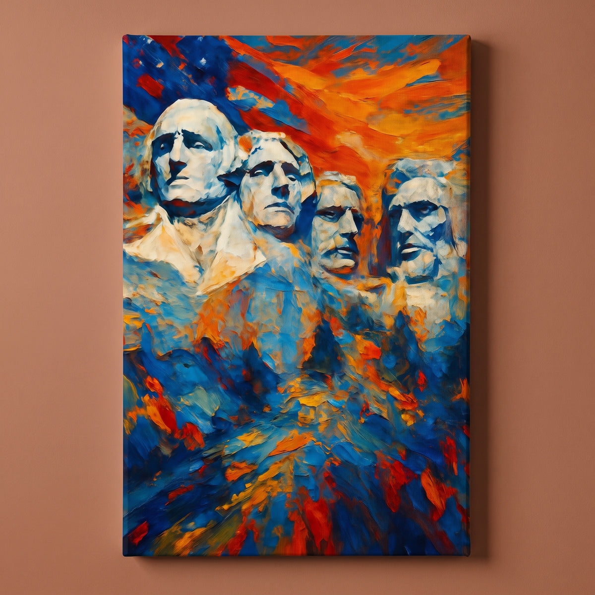 Rushmore Abstraction gallery-wrapped canvas print on a plain wall