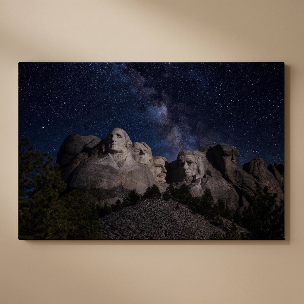 Rushmore Starlight gallery-wrapped canvas print on a plain wall