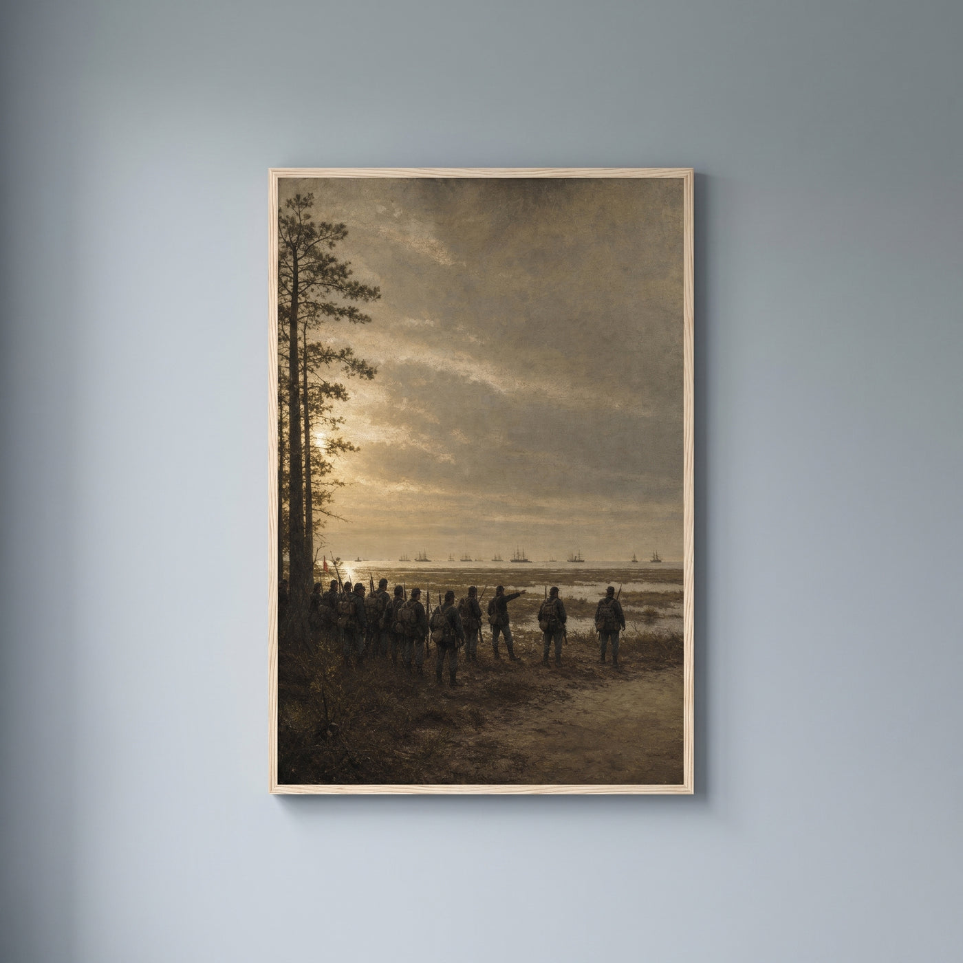 Savannah, 1864 framed print on a plain wall