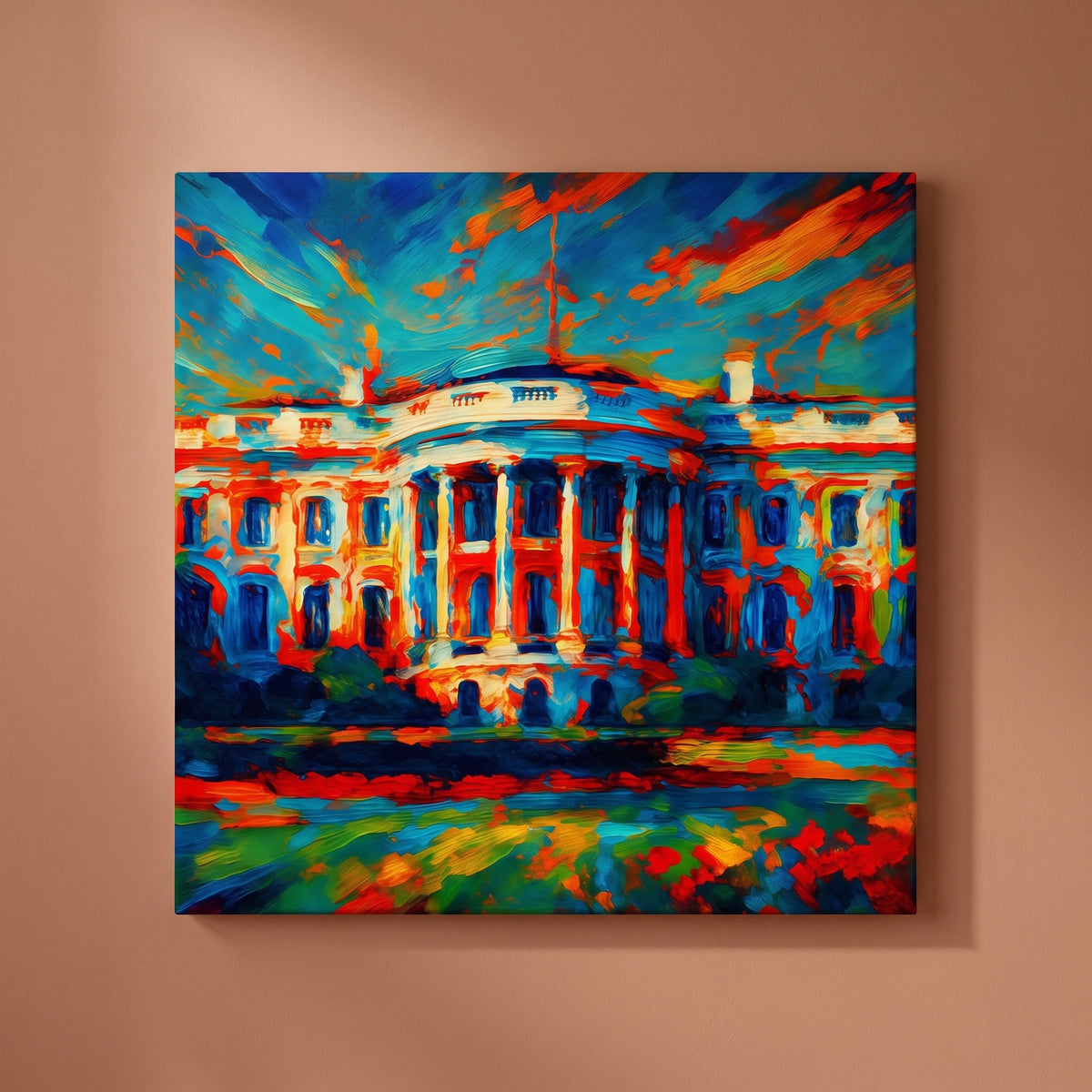 Seat of Power gallery-wrapped canvas print on a plain wall