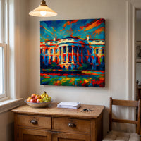 Seat of Power canvas print hanging in a home interior
