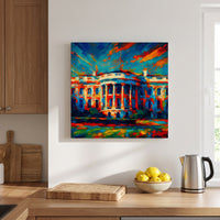 Seat of Power canvas print hanging in a home interior