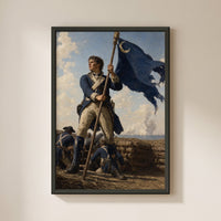 Sergeant Jasper at Fort Moultrie shown on its own — first framed print in the Acts of Valor set