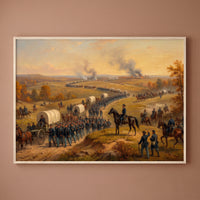 Sherman's March to the Sea framed print on a plain wall