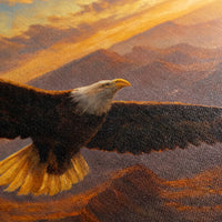 Close-up detail of the Soaring Eagle over the Grand Canyon canvas print