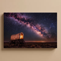 Starlit Trail gallery-wrapped canvas print on a plain wall