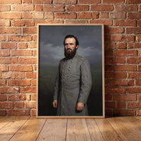 Stonewall Jackson framed print leaning against a wall