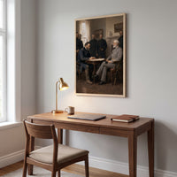 Surrender at Appomattox framed print hanging in a home interior