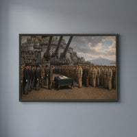 Surrender in Tokyo Bay framed print on a plain wall