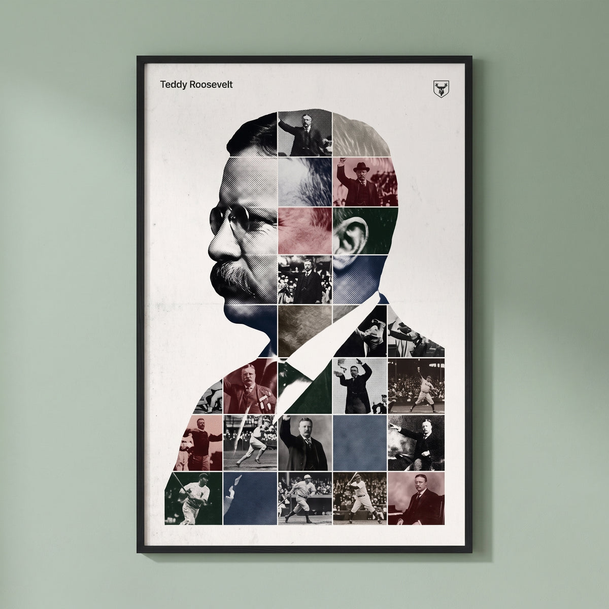 Teddy Roosevelt — Rough Rider framed print on a plain wall