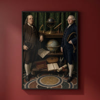 The Ambassadors framed print on a plain wall