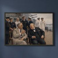 The Atlantic Charter framed print on a plain wall