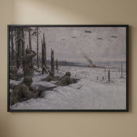 The Bastogne Perimeter framed print on a plain wall