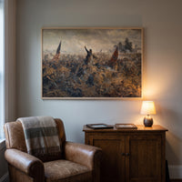 The Battle of Antietam framed print hanging in a home interior