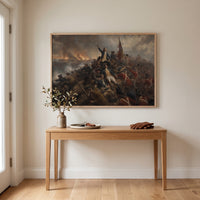 The Battle of Bunker Hill framed print hanging in a home interior