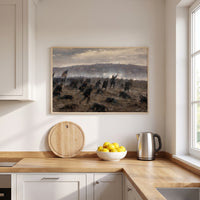 The Battle of Fredericksburg framed print hanging in a home interior