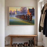 The Battle of Lexington framed print hanging in a home interior
