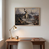 The Battle of Princeton framed print hanging in a home interior