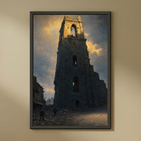 The Bell Tower, Normandy framed print on a plain wall