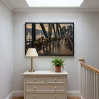 The Bridge at Remagen framed print hanging in a home interior