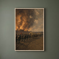 The Burning of Atlanta shown on its own — first framed print in The March to the Sea set