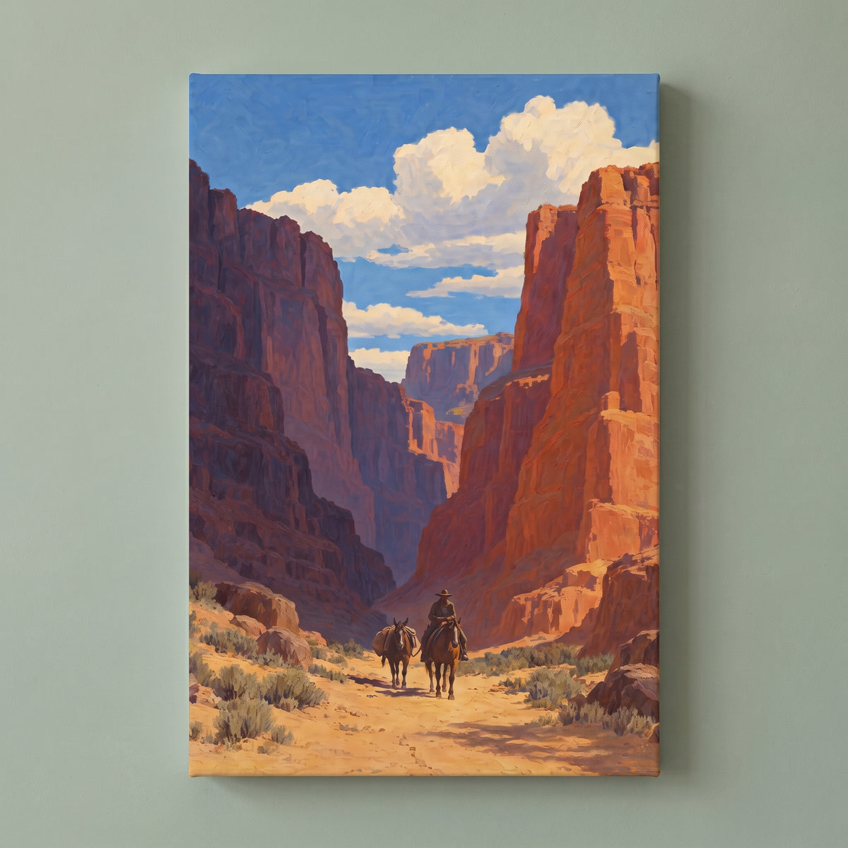 The Canyon Trail gallery-wrapped canvas print on a plain wall