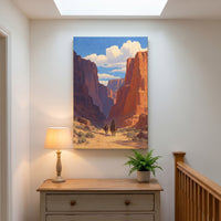 The Canyon Trail canvas print hanging in a home interior
