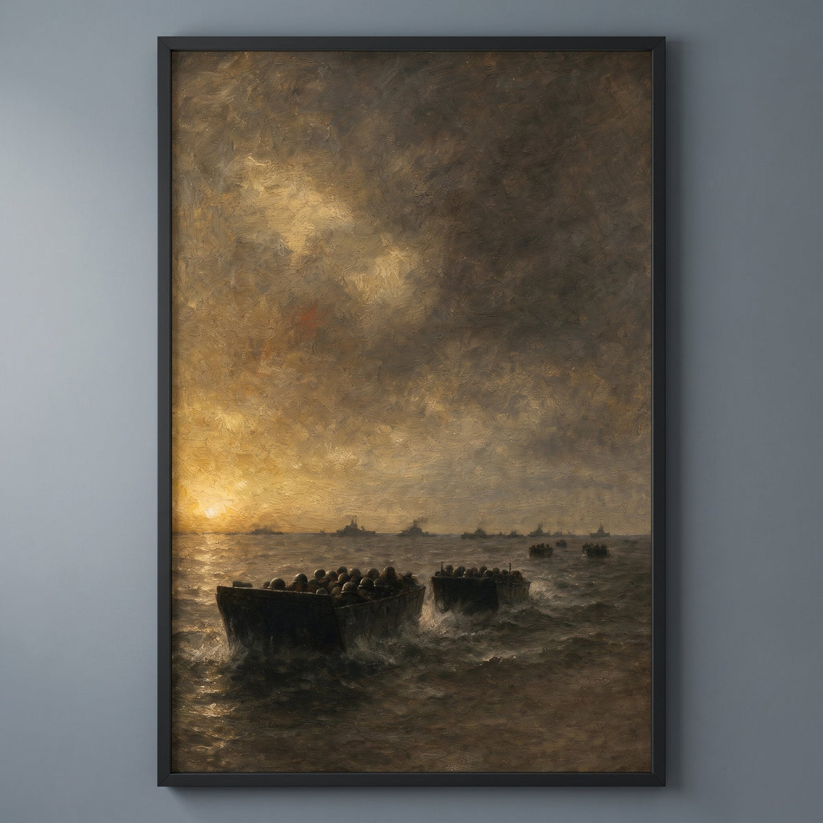 The Channel Before Dawn shown on its own — first framed print in The Crossings set