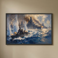 The Charge of the Johnston framed print on a plain wall