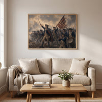 The Continental Line Advancing framed print hanging in a home interior