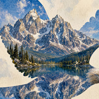 The Eagle's Domain — close-up of the canvas weave and print detail
