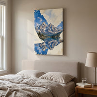 The Eagle's Domain canvas print hanging in a home interior
