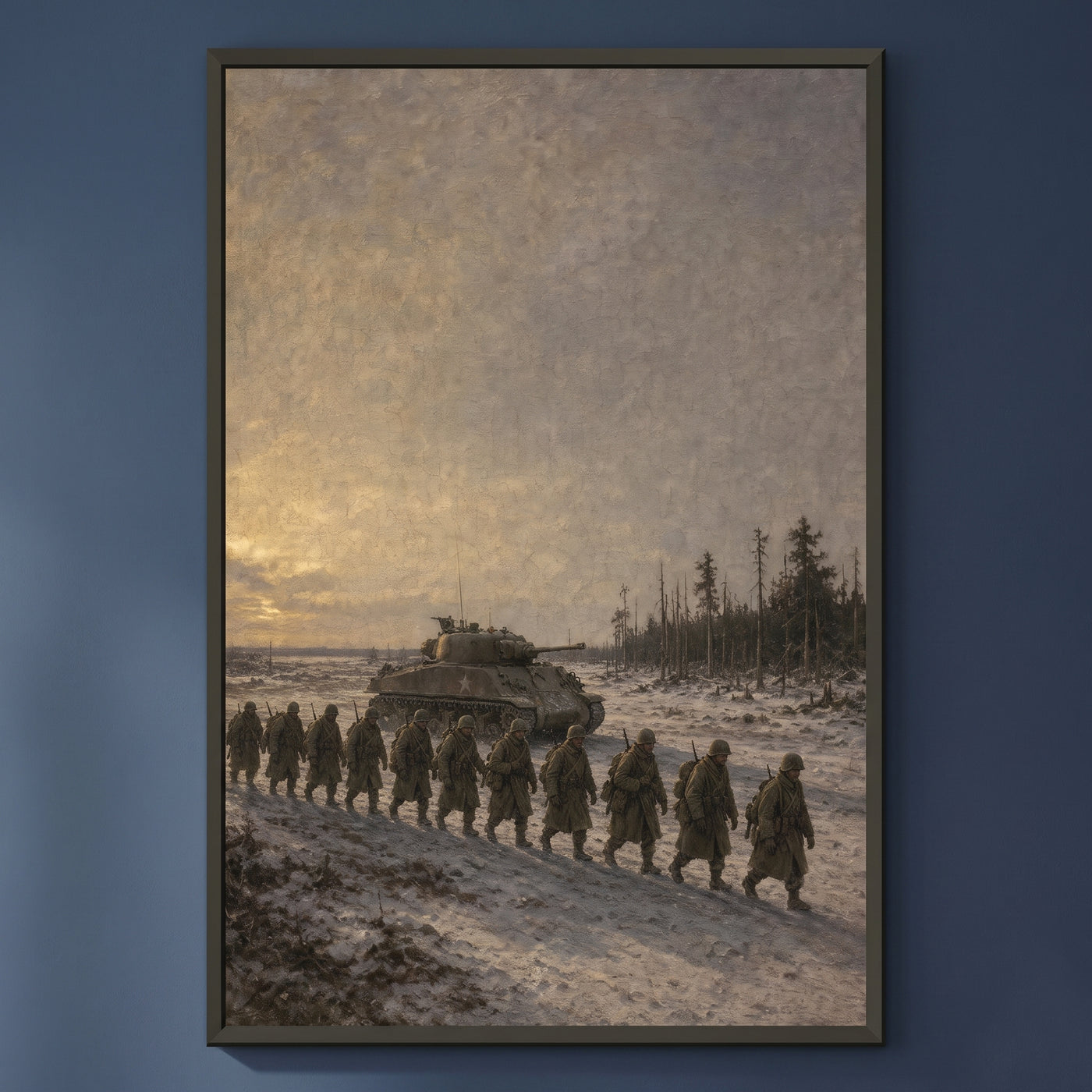 The European Theatre framed print on a plain wall