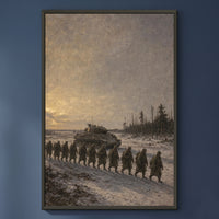 The European Theatre framed print on a plain wall