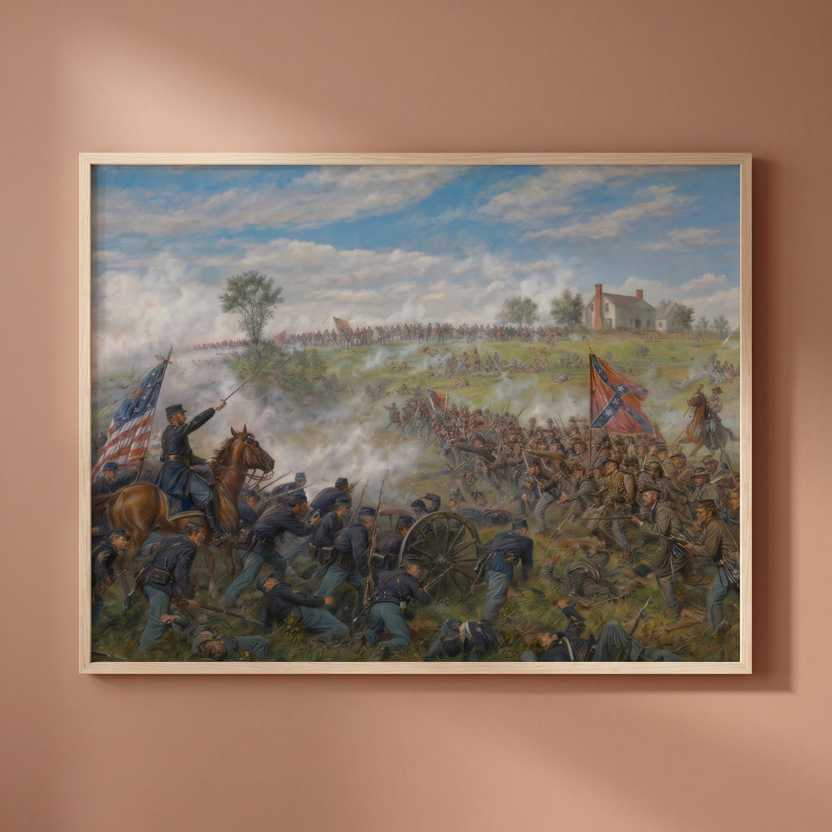 The First Battle of Bull Run framed print on a plain wall