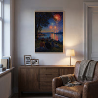 The Fourth framed print hanging in a home interior