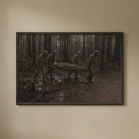 The Hurtgen Forest framed print on a plain wall