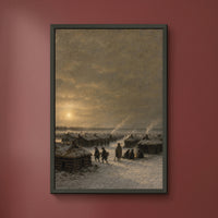 The Hut City at Valley Forge framed print on a plain wall