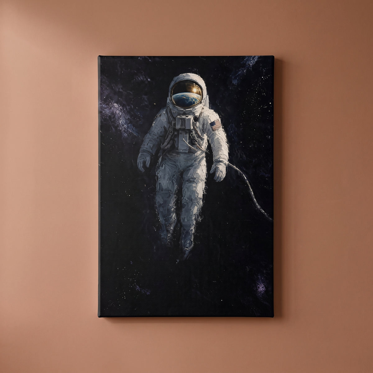 The Last Frontier - gallery-wrapped canvas print shown on a warm clay wall