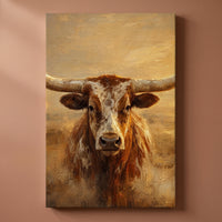 The Longhorn gallery-wrapped canvas print on a plain wall
