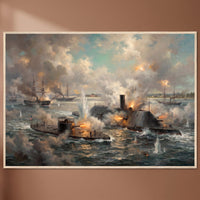The Monitor vs. The Virginia framed print on a plain wall
