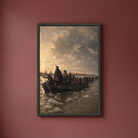 The Night Crossing, 1776 framed print on a plain wall