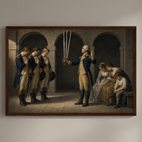 The Oath at Valley Forge framed print on a plain wall
