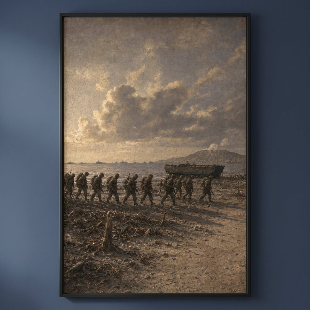 The Pacific Theater shown on its own — third framed print in The Three Theaters set